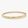 14k 3.5MM Dome Gold Bangle Bracelet 14K Gold Ferkos Fine Jewelry