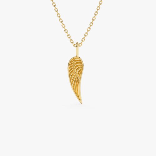 14K Angel Wings Pendant Necklace 14K Gold Ferkos Fine Jewelry