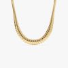 14k 12 to 5MM Graduating Cobra Necklace 14k Gold Ferkos Fine Jewelry