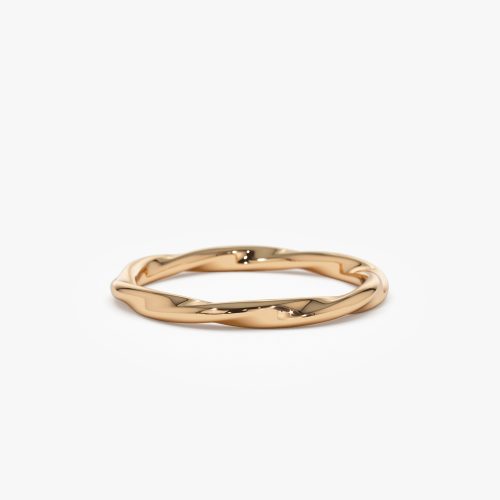 14k Wavy Promise Ring 14K Rose Gold Ferkos Fine Jewelry