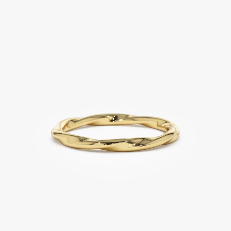 14k Wavy Promise Ring 14K Gold Ferkos Fine Jewelry