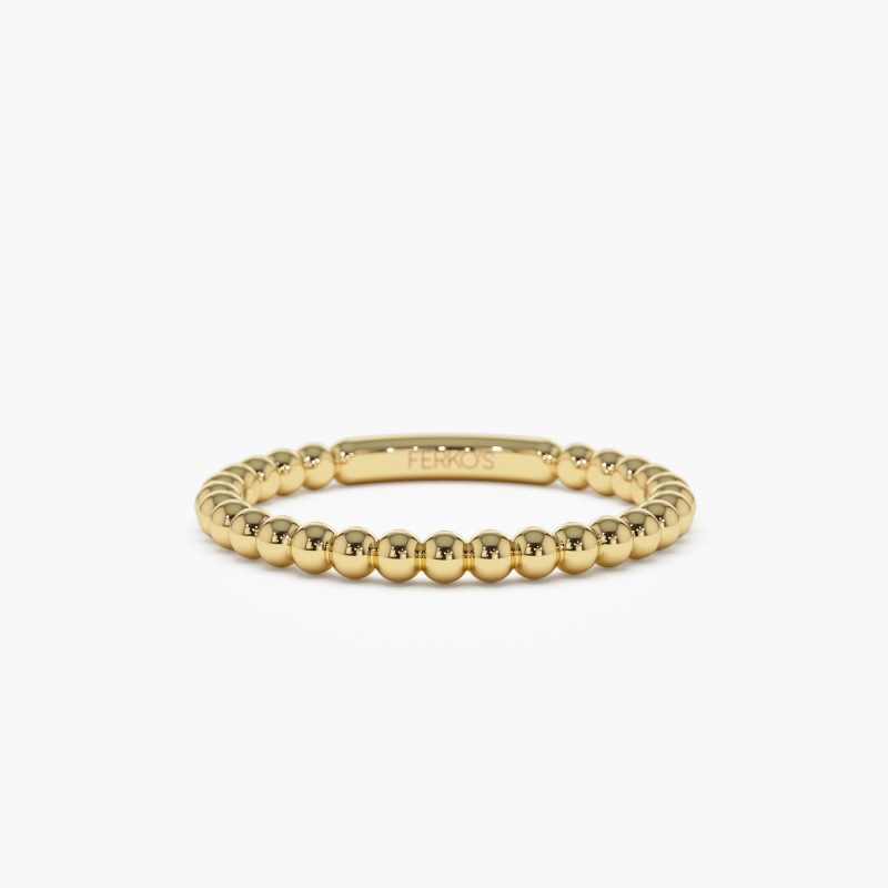 14k 2MM Bead Ring 14K Gold Ferkos Fine Jewelry