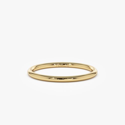 14K Solid Gold 1.5 MM Wedding Band 14K Gold Ferkos Fine Jewelry