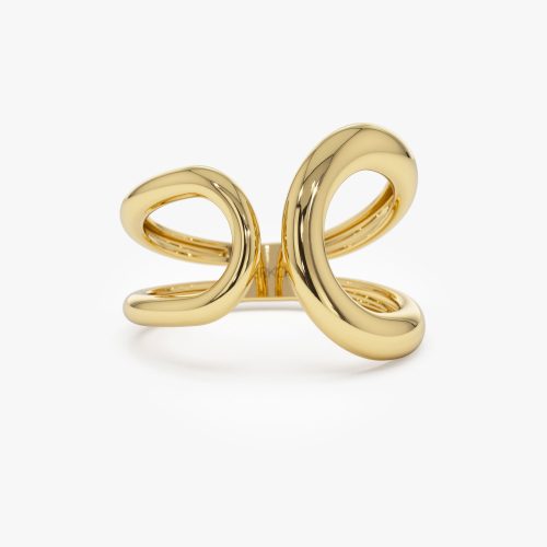 14k Unique Design Bold Gold Ring 14K Gold Ferkos Fine Jewelry