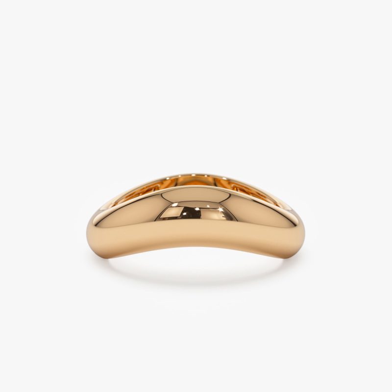 14k Unique Amorphic Shaped Figure Ring 14K Rose Gold Ferkos Fine Jewelry