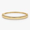 14k 0.85 Ctw Statement Diamond Bangle Bracelet 14K Gold Ferkos Fine Jewelry