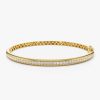 14k  1.00 Ctw Dome Diamond Bangle Bracelet 14K Gold Ferkos Fine Jewelry