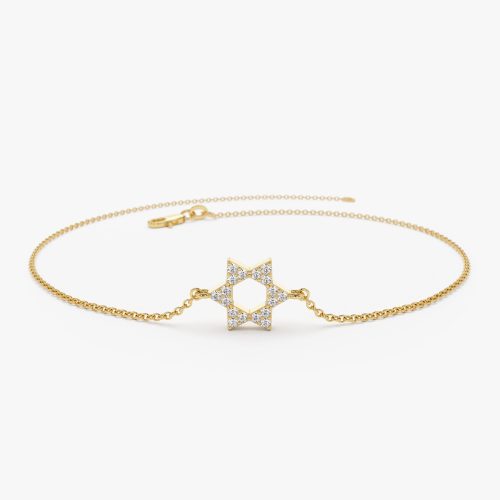 14K Star of David Diamond Bracelet 14K Gold Ferkos Fine Jewelry