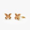 14K Citrine Butterfly Stud Earrings 14K Gold Ferkos Fine Jewelry