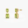 14K Emerald Peridot Dangle Drop Earrings 14K Gold Ferkos Fine Jewelry