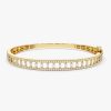 14K Baguette & Round Diamond Bangle Bracelet 14K Gold Ferkos Fine Jewelry