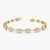 3.25 ctw 14k Mixed Cut Lab Grown Diamond Bar Bracelet - Kimberly 14k Gold Ferkos Fine Jewelry