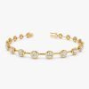 3.60 ctw 14k Round Lab Grown Diamond Bar Bracelet - Larissa 14k Gold Ferkos Fine Jewelry