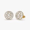 14kBaguette Diamond Needle Cut Statement Earrings 14K Gold Ferkos Fine Jewelry