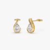 1.50 ctw 14k Pear Shaped Unique Lab Grown Diamond Studs - Eden 14k Gold Ferkos Fine Jewelry