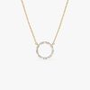 14k Baguette & Round Diamond Circle Necklace 14K Gold Ferkos Fine Jewelry