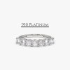 Platinum 7 Stone Basket Setting Diamond Wedding Ring 0.70ctw 3 Ferkos Fine Jewelry