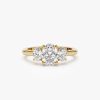 1.50 ctw 14k Oval Shape Lab-Grown Diamond Three Stone Engagement Ring - Serena 14K Gold Ferkos Fine Jewelry