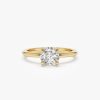 1.00 ctw 14k 4 Prong Basket Setting Round Lab Grown Diamond Engagement Ring - Kate 14K Gold Ferkos Fine Jewelry