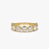 1.75 ctw 14k Bezel Setting Nine Stone Round Lab Grown Diamond Wedding Ring - Lily 14K Gold Ferkos Fine Jewelry