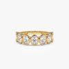 1.45 ctw 14k Bezel Setting Seven Stone Oval Shape Lab Grown Diamond Ring - Avery 14K Gold Ferkos Fine Jewelry