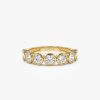 1.45 ctw 14k Bezel Setting Seven Stone Round Lab Grown Diamond Ring - Mila 14K Gold Ferkos Fine Jewelry