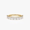 1.70 ctw 14k East West Prong Setting Nine Stone Emerald Cut Lab Grown Diamond Wedding Ring - Haley 14K Gold Ferkos Fine Jewelry