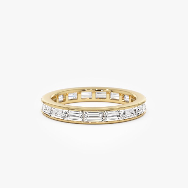 1.6 ctw 14k East to West Setting Full Eternity Baguette Lab Grown Diamond Ring - Layla 14k Gold Ferkos Fine Jewelry