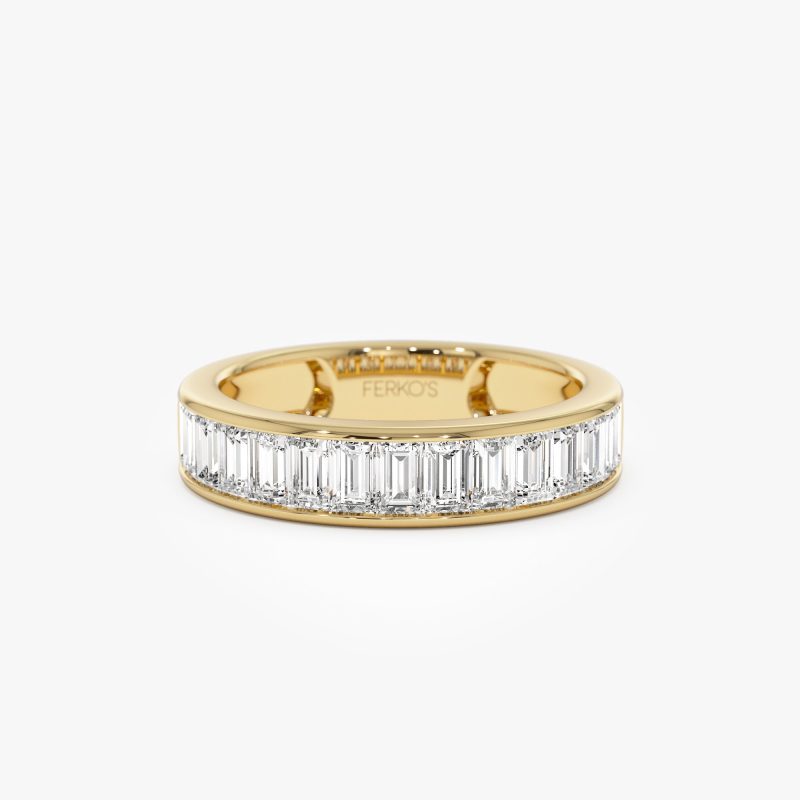 1.55 ctw 14k Channel Setting Baguette Lab Grown Diamond Anniversary Ring - Stella 14k Gold Ferkos Fine Jewelry