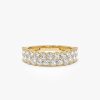 1.25 ctw 14k Double Row Half Bezel Lab Grown Diamond Ring - Sadie 14k Gold Ferkos Fine Jewelry