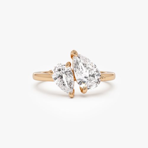 2.05 ctw 14k Toi et Moi Pear Shaped Lab Grown Diamond Ring - Ayla Ferkos Fine Jewelry