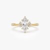 1.10 ctw 14k Art Deco Marquise Shaped Lab Grown Diamond Enagement Ring - Rose 14k Gold Ferkos Fine Jewelry