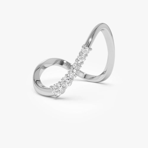 14K Open Twist Unique Diamond Ring Ferkos Fine Jewelry