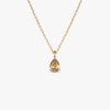 14k Pear Shape Citrine Solitaire Necklace 14K Gold Ferkos Fine Jewelry