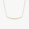 14k Gold Curved Bar Necklace 14k Gold Ferkos Fine Jewelry