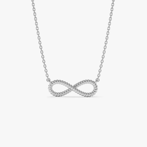 14k Twist Rope Infinity Necklace 14k White Gold Ferkos Fine Jewelry