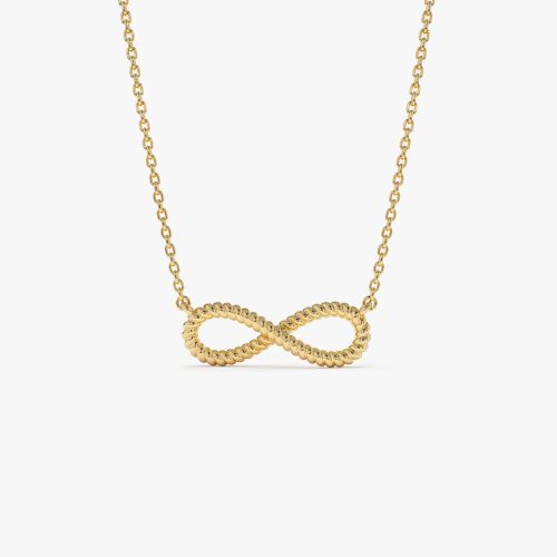 14k Twist Rope Infinity Necklace 14k Gold Ferkos Fine Jewelry