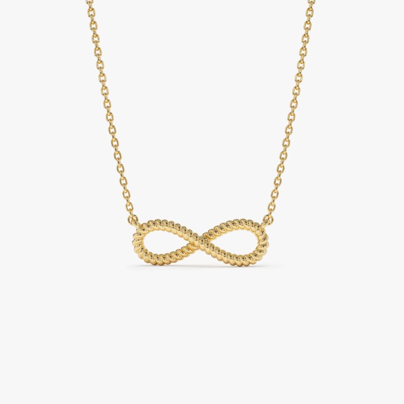 14k Twist Rope Infinity Necklace 14k Gold Ferkos Fine Jewelry