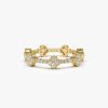 14k Full Eternity Clover Diamond Ring 14K Gold Ferkos Fine Jewelry