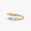 14k Unique Crossover Diamond Statement Ring 14K Gold Ferkos Fine Jewelry