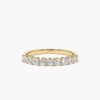 14k 0.55ctw 9 Stone Basket Setting Diamond Wedding Ring 14K Gold Ferkos Fine Jewelry