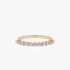 14k 0.30ctw 11 Stone Shared Prong Diamond Wedding Band 14K Gold Ferkos Fine Jewelry