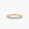 14k 0.40ctw 7 Stone Shared Prong Diamond Wedding Band 14K Gold Ferkos Fine Jewelry