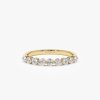 14k 0.55ctw 9 Stone Shared Prong Diamond Wedding Band 14K Gold Ferkos Fine Jewelry