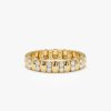 14k Unique Double Row Diamond Eternity Ring 14K Gold Ferkos Fine Jewelry