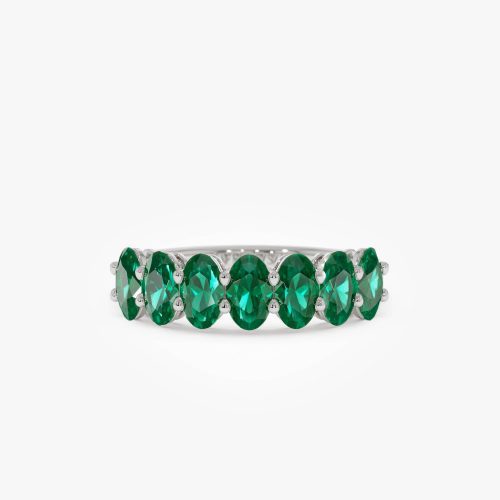 14k Oval Shaped Basket Setting Emerald Ring Ferkos Fine Jewelry