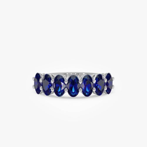 14k Oval Shaped Basket Setting Sapphire Ring Ferkos Fine Jewelry