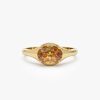 14K Oval Shape Prong Setting Citrine Ring 14K Gold Ferkos Fine Jewelry