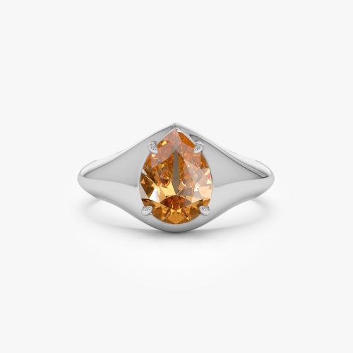 14K Pear Shaped Citrine Statement Ring Ferkos Fine Jewelry