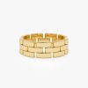 14k Wide Chain Link Ring 14k Gold Ferkos Fine Jewelry